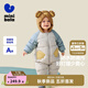 迷你巴拉巴拉【三防】羽絨連體衣嬰兒衣服寶寶爬服加厚2025秋冬新款 淺灰20045 73