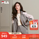FILA 斐樂(lè )官方女士梭織外套2025秋新款時(shí)尚休閑寬松拼色連帽上衣 云跡灰-DY M 165/84A/M