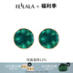 翡拉拉（fellala）綠光系列耳釘手繪彩晶琺瑯耳環(huán)歐美復古耳飾女禮物 商場同款：小號/直徑12mm