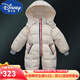 迪士尼嬰兒連體羽絨服兒童服寶寶哈衣爬服男女童白鴨絨連體服 米白色(配可拆手腳套) 100cm(XL碼24-32個(gè)月)