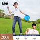 Lee【張凌赫代言】411舒適高腰小直腳中深藍(lán)色水洗女牛仔褲A5662 中深藍(lán)(25褲長) 26 (105-110斤可選)