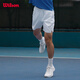 威爾勝（Wilson）官方夏季男士TOURNAMENT透氣舒適運動(dòng)梭織短褲 亮白色WM00502511WTA S /170/80A