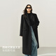 太平鳥(niǎo)甄毛系列西裝式黑金羊毛大衣女25新款時(shí)尚氣質(zhì)呢大衣 黑色長(cháng)款 L 165