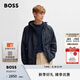 BOSS博斯【七夕節(jié)禮物】男士25年春季新款雙 B 造型交織字母圖案夾克 404-深藍色 L