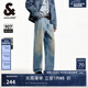 杰克·瓊斯（JACK&JONES）男裝夏季907寬松直筒牛仔褲男純棉潮流休閑褲子品牌男褲顯腿長 E39中藍(lán)牛仔 常規(guī) 32 175 W32/L32