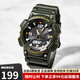 卡西歐（CASIO） 手表 防水黑金太男表 多功能夜光雙顯電子表 運(yùn)動(dòng)學(xué)生手表 AQ-S810W-3A