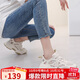 ZHR休閑鞋女網(wǎng)面透氣夏時(shí)尚厚底女鞋輕便運動(dòng)老爹鞋女 G571E 米色 35
