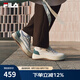 斐樂(lè)（FILA）官方女鞋JELLYFISH摩登帆布鞋2025夏季新款水母鞋休閑鞋 奶白/林蔭綠-GS 37.5