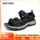 斯凱奇（SKECHERS）涼鞋男士秋季平底涼拖鞋防滑運動(dòng)休閑鞋軟底沙灘鞋205478