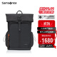 新秀麗（Samsonite）高端潮流雙肩包電腦包14英寸男士背包休閑時(shí)尚抽繩翻蓋牛皮革NS6