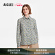 AIGLE艾高長袖法式襯衫春夏款經(jīng)典休閑Liberty印花純棉時(shí)尚上衣女 天際藍(lán) AV01C 40 (170/92A)