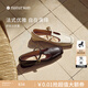 natursun瑪麗珍鞋2025春季新款女鞋粗跟復(fù)古軟底氣質(zhì)新中式禮物單鞋 米色 38