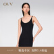 OVV2024春夏新款女裝絲棉混紡基礎舒適休閑無(wú)袖針織背心 黑色（凈色）04 L