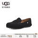 UGG春季女士舒適平底樂(lè)福鞋雙鞋墊單鞋豆豆鞋1147350BLK|黑色 38