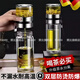 麥舒特德國保溫杯男款玻璃雙層隔熱摔不爛茶水分離商務水杯泡茶杯送爸爸 【雙層耐熱防爆】鋼本色350ml高