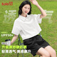 班尼路（Baleno）短袖襯衫女2025夏季新款原紗防曬衣女款寬松涼感舒適短款襯衣外套