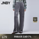 江南布衣（JNBY）春秋季女裝香蕉褲簡(jiǎn)約寬松復(fù)古絲絨闊腿褲5O2E10780 033/冷綠灰 L