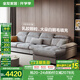 全友家居現(xiàn)代奶油風(fēng)客廳直排布藝沙發(fā)大戶型轉(zhuǎn)角貴妃沙發(fā)家具國家補(bǔ)貼 淺灰色|貓抓絨|3.53m沙發(fā)|左妃位 頭枕扶手可調(diào)+羽絨&乳膠顆粒填充