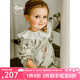 OAK FAMILY女孩長袖兒童連衣裙女童公主裙子童裝 【兒童】絨球兔 90 cm