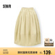 森馬（Semir）半身裙女純色肌理A字裙時尚簡約2025秋季松緊腰長裙10A525120001