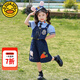 G.DUCKKIDS童裝兒童瘋狂動物城女童夏季新款朱迪尼克警官衣服男童卡通套裝 女童三件套 110 建議100-110cm4-5歲