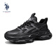 美國(guó)馬球協(xié)會(huì)（U.S.POLO ASSN.）保羅男鞋新款夏季厚底老爹鞋透氣網(wǎng)面增高鞋男士休閑鞋戶外運(yùn)動(dòng)鞋