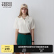 Teenie Weenie小熊女裝夏季簡約學院風短袖休閑時尚POLO衫T恤上衣 乳白色 M (165)