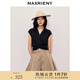 MAXRIENY【商場同款】精致休閑燙鉆上衣腰部鏤空小眾設(shè)計(jì)高級感 黑色 M 02/36