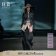 日著(zhù)（rizhuo）博主同款女裝2025秋季新款黑色中式國風(fēng)小眾設計感西裝短外套 尋跡黑 M
