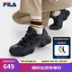 斐樂（FILA）官方男鞋JAGGER 2025復(fù)古運(yùn)動(dòng)鞋2025秋新款爪爪鞋老爹鞋 影黑灰/黑-DB 42