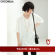COCOBELLA寬松BF風(fēng)坑條V領(lǐng)半袖上衣中長(zhǎng)款OP長(zhǎng)T恤NTS10 白色 M