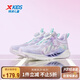 特步（XTEP）兒童童鞋【氫風(fēng)8.0護(hù)足跑鞋】透氣旋轉(zhuǎn)扣跑鞋 雪青紫 35