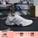 adidas 閃電彎 RAPIDMOVE ADV 2超輕緩震綜合訓(xùn)練運動鞋阿迪達(dá)斯 白/淺銀/淡灰     43