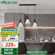 雷士（NVC）餐廳燈 北歐燈具 鐵藝吧臺餐吊燈 工業(yè)風(fēng)現(xiàn)代簡約創(chuàng)意燈具餐廳燈 【北歐幾何3頭】餐燈-帶5瓦光源