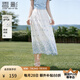 香影度假風(fēng)白色刺繡半身裙女夏2025新款長(zhǎng)裙a字波嬉藝術(shù)風(fēng)小白裙 白色 M 160/84A/95-110斤
