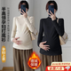 TKHE孕婦打底衫秋冬孕期半高領(lǐng)上衣德絨保暖T恤外穿長(cháng)袖防風(fēng)內搭秋衣 孕婦半高領(lǐng)打底衫【杏色】德絨保暖 L碼【建議體重105-125斤】
