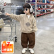 奧特曼童裝男童套裝秋裝2025新款洋氣兒童衣服春秋男孩帥氣衛(wèi)衣褲兩件套 卡其秋季 140 建議130-140cm9-10歲