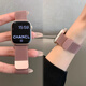 watchbond適用華為手表fit4表帶fit4pro米蘭尼斯磁吸表帶女生款watch fit3漸變色磁吸金屬不銹鋼夏季腕帶 玫瑰粉【米蘭磁吸】專用一體 適用：華為Watch Fit4/4pro表帶