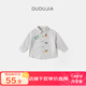 嘟嘟家兒童襯衫秋季新款男童襯衣童裝洋氣女童秋裝衣服寶寶上衣 條紋 90