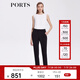 PORTS寶姿早春新品女裝九分休閑褲ALD8P001PWQ076 黑色 XS (2)