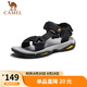 駱駝（CAMEL）戶外沙灘潮流平底休閑男士涼鞋子 A822162412 黑色 41