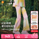 moodytiger【仙女家族】女童微喇褲涼感防曬25年夏季新品高彈速干兒童運(yùn)動(dòng)褲 幻彩鳴粉 130 cm