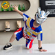 G.DUCKKIDS童裝男童套裝夏季新款賽羅奧特曼衣服兒童運(yùn)動(dòng)套裝卡通寶寶兩件套 彩虹藍(lán)色+面具aoegkqe 100 建議90-100cm3-4歲
