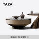 TAZA 茶幾 意式極簡茶幾大戶型現(xiàn)代輕奢設計師款圓形天然大理石茶幾 Top  Notch 天山暮雪天然石 大圓茶幾