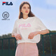 FILA 斐樂官方男女同款針織T恤2025年夏季純棉寬松休閑情侶短袖t恤
