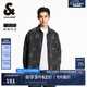 杰克·瓊斯（JACK&JONES）25年男裝牛仔襯衫春季潮流寬松男士襯衫式薄外套微彈滿印高端襯衣 A17中灰牛仔 常規(guī) M