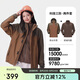 駱駝（CAMEL）女裝三合一沖鋒衣休閑抓絨外套兩件套防水登山服 734CAFO607