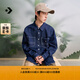 匡威（Converse）官方 外套男牛仔上衣疊穿經(jīng)典翻領(lǐng)襯衫10028411 10028411-A01 L