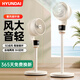 HYUNDAI電風(fēng)扇落地空氣循環(huán)扇立式家用靜音辦公室臺(tái)式小型落地扇語(yǔ)音大風(fēng)力節(jié)能風(fēng)扇 【臺(tái)地兩用】三檔風(fēng)速+3D搖頭送風(fēng) 無(wú)規(guī)格