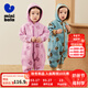 迷你巴拉嬰兒連體衣棉服外出冬季寶寶羽絨服幼兒衣服保暖雙面絨兩面穿外套 紫色調(diào)00377 80cm